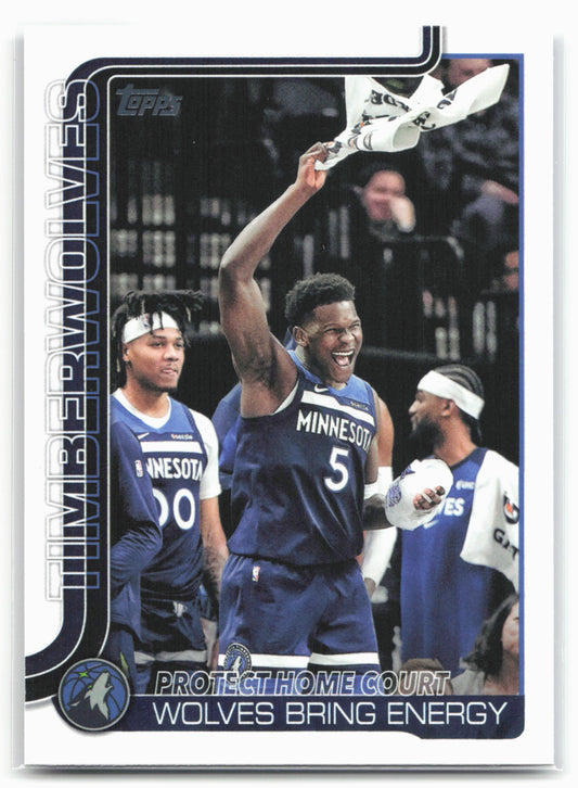 2025-26 Topps #287 Protect Home Court: Wolves Bring Energy