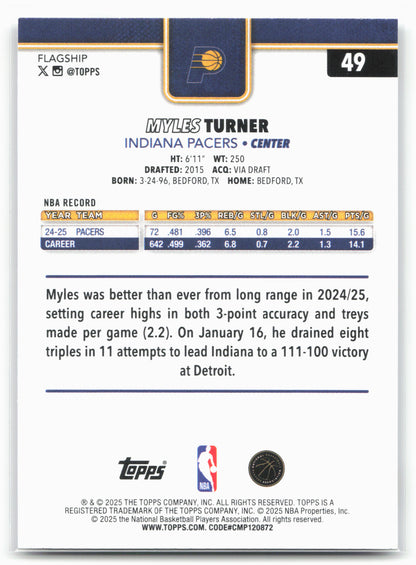 2025-26 Topps #49 Myles Turner