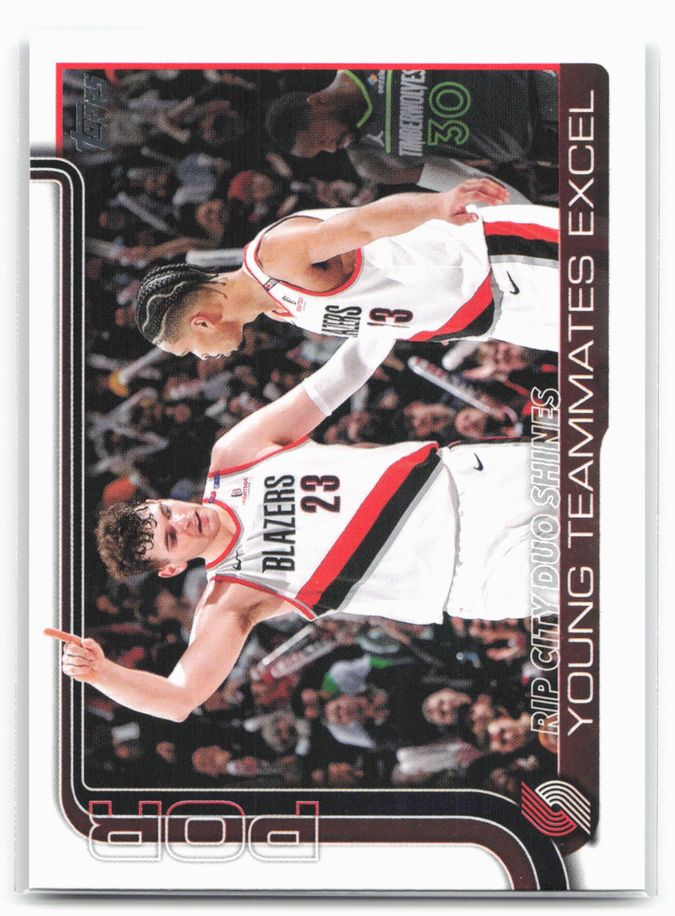 2025-26 Topps #289 Rip City Duo Shines: Young Teammates Excel