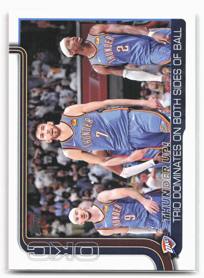 2025-26 Topps #288 Thunder Up!: Trio Dominates On Both Sides Of Ball