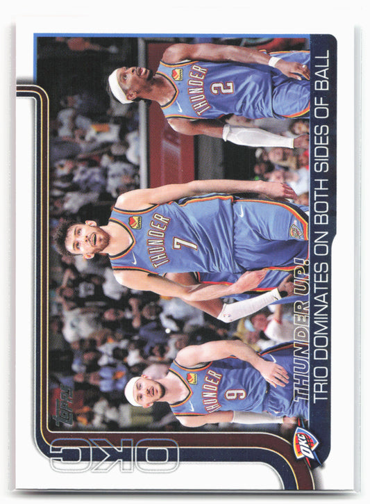 2025-26 Topps #288 Thunder Up!: Trio Dominates On Both Sides Of Ball