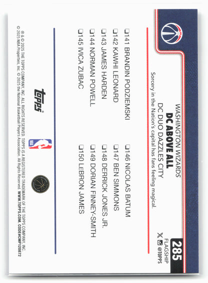 2025-26 Topps #285 DC Above All: DC Duo Dazzles City