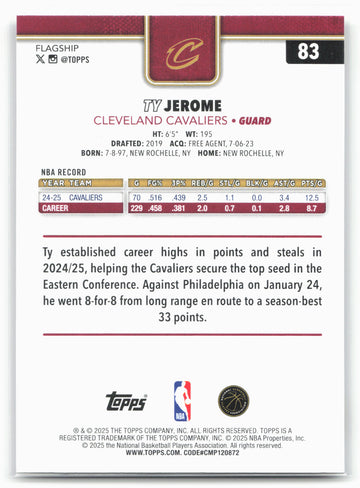 
2025-26 Topps #83 Ty Jerome