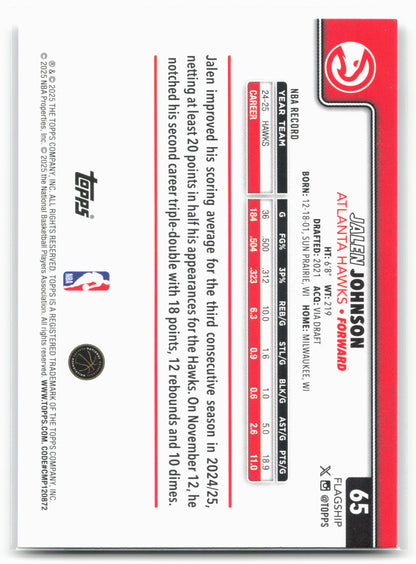 2025-26 Topps #65 Jalen Johnson