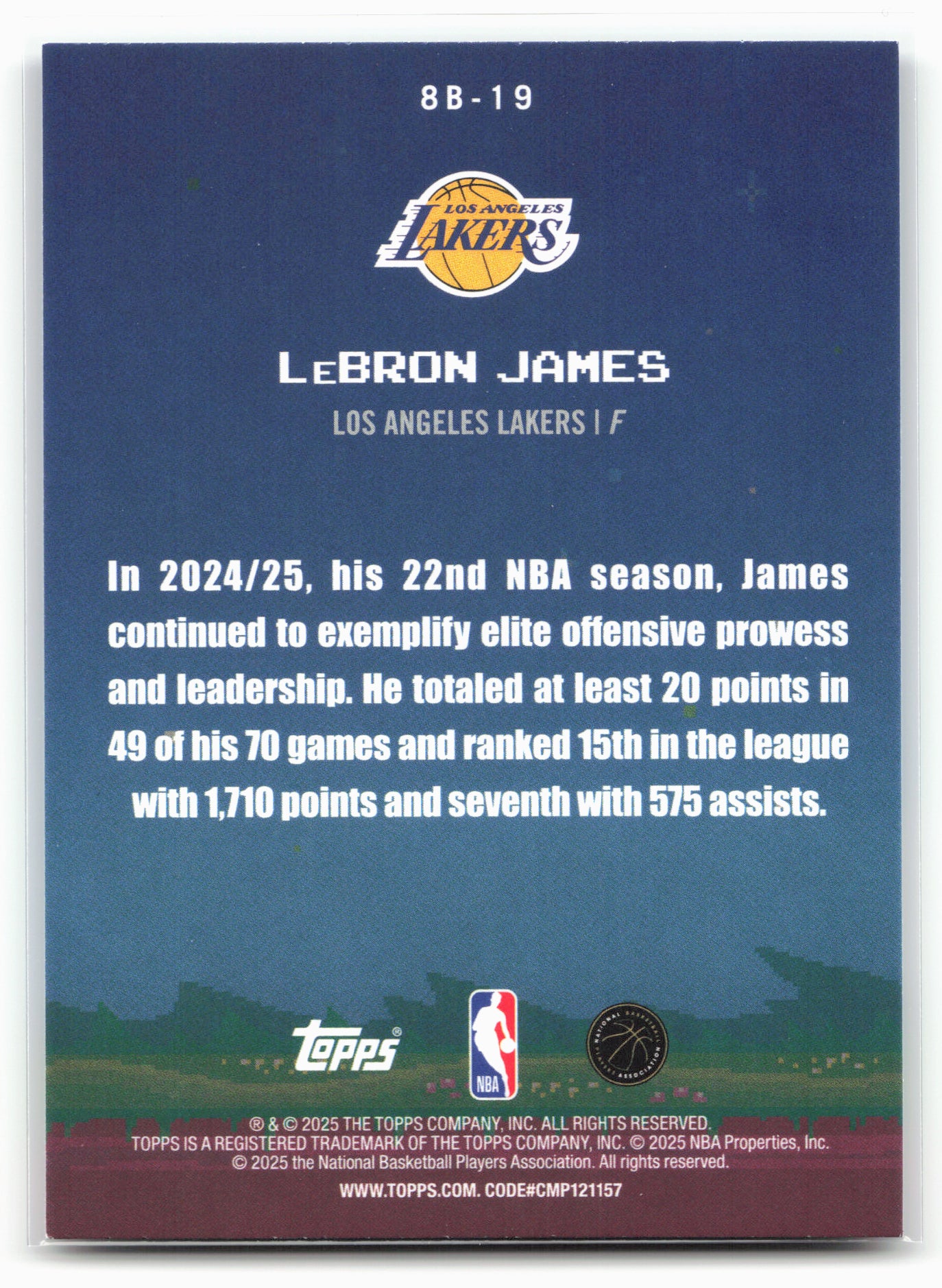 2025-26 Topps #8B-19 LeBron James 8-Bit Ballers