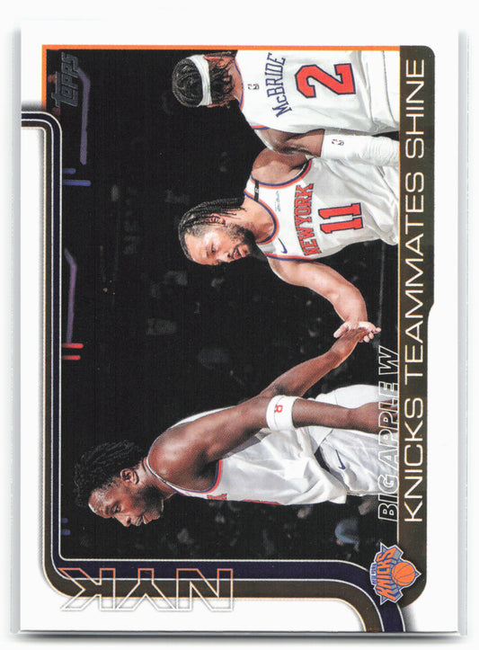 2025-26 Topps #274 Big Apple W: Knicks Teammates Shine