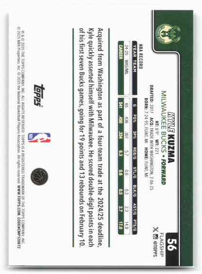 2025-26 Topps #56 Kyle Kuzma