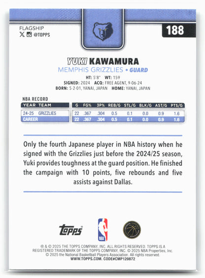 2025-26 Topps #188 Yuki Kawamura