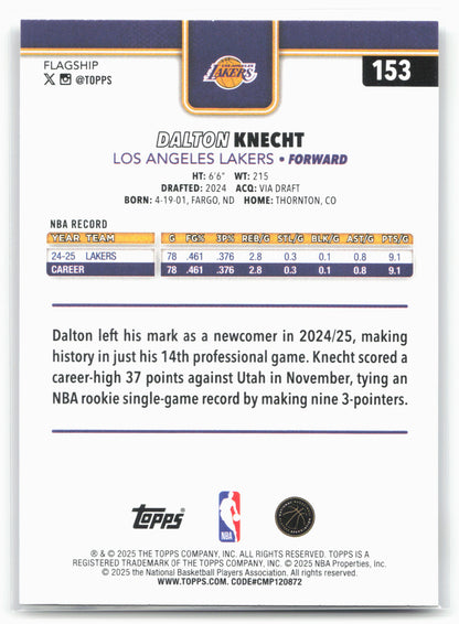 2025-26 Topps #153 Dalton Knecht