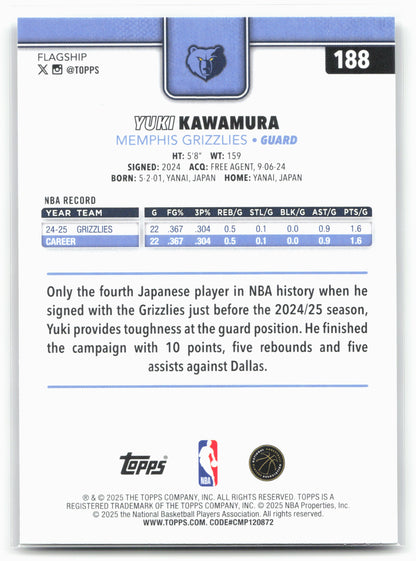 2025-26 Topps #188 Yuki Kawamura Season Tip Off