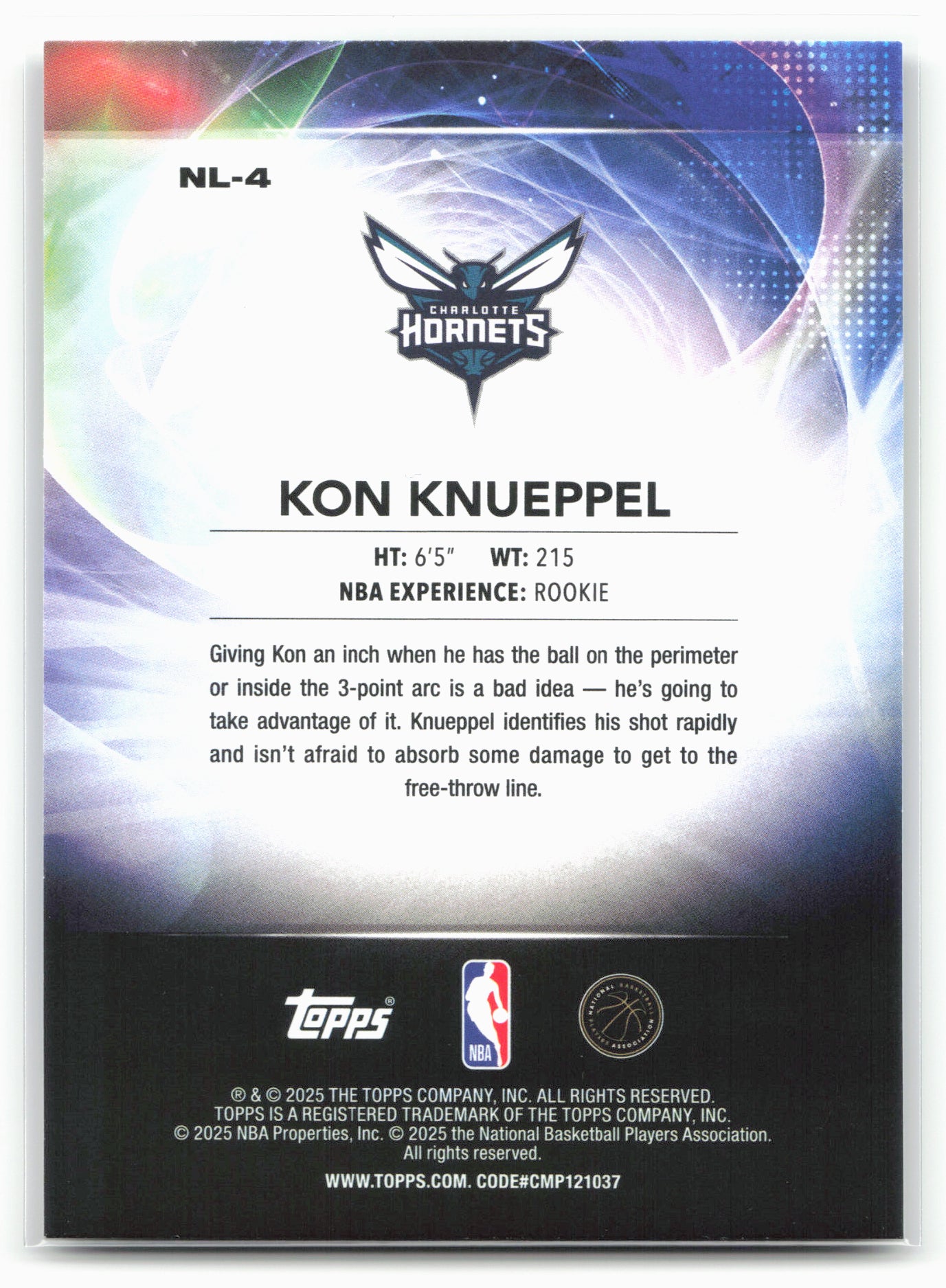 2025-26 Topps #NL-4 Kon Knueppel No Limit