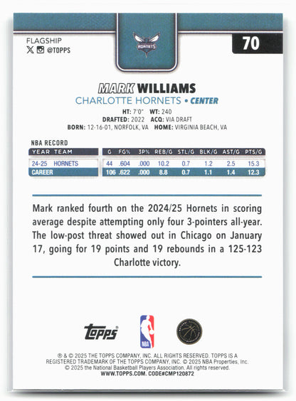 2025-26 Topps #70 Mark Williams