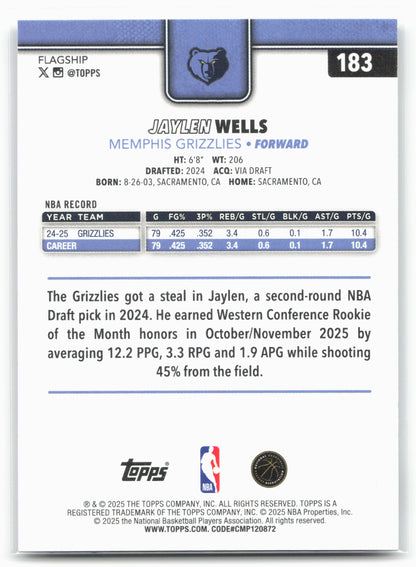 2025-26 Topps #183 Jaylen Wells