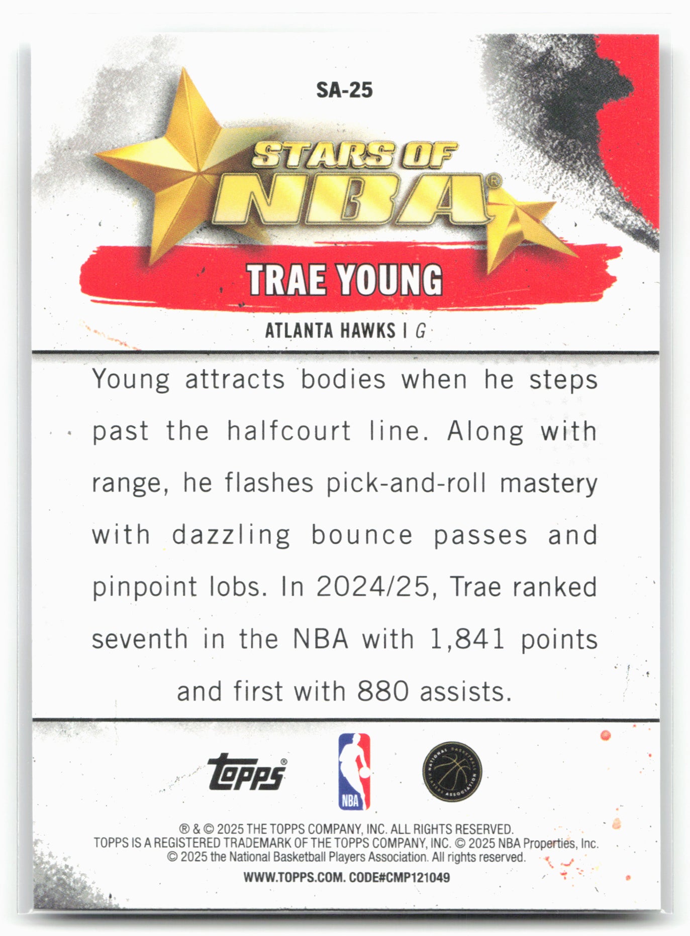 2025-26 Topps #SA-25 Trae Young Stars of the NBA