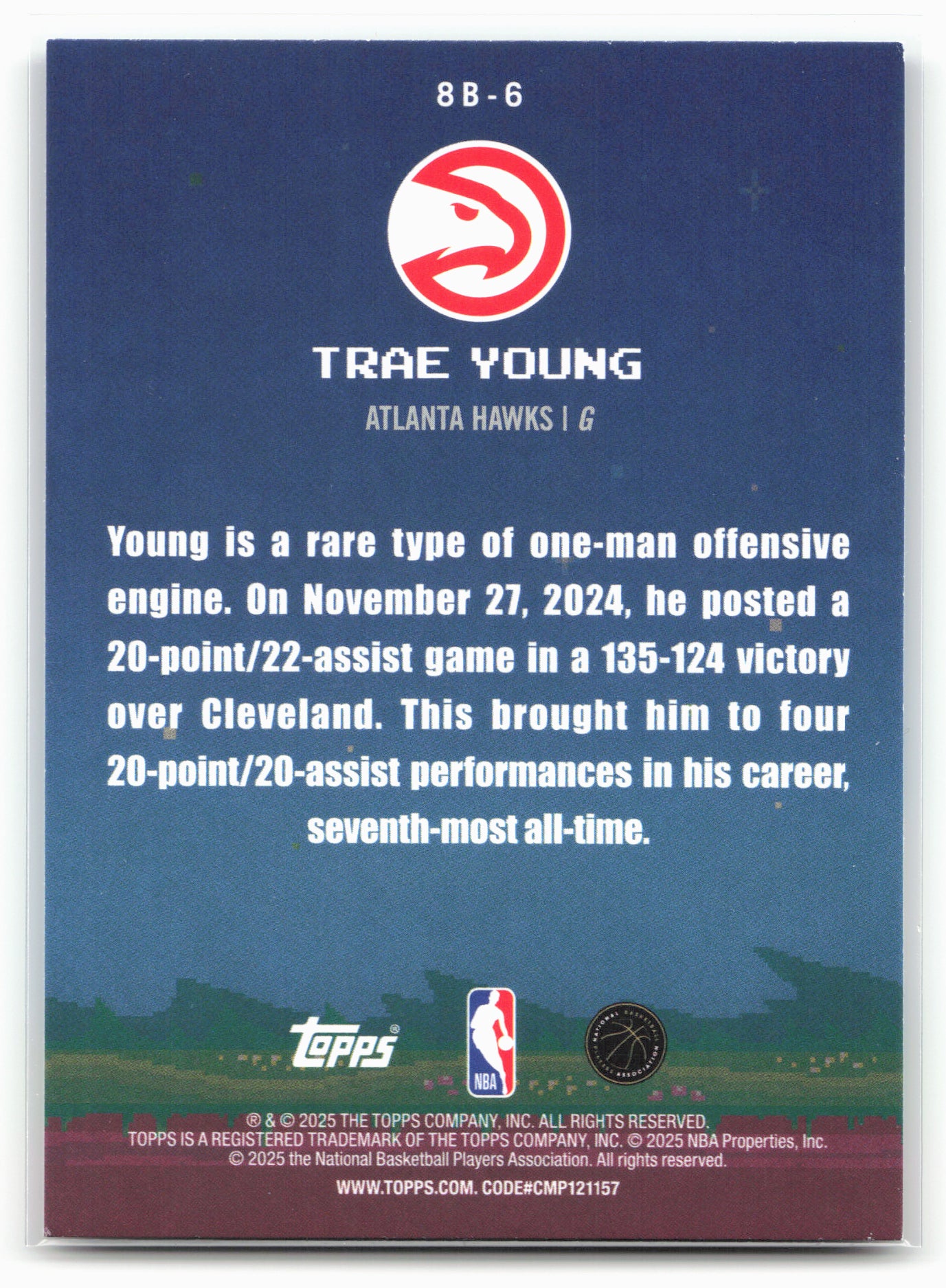 2025-26 Topps #8B-6 Trae Young 8-Bit Ballers