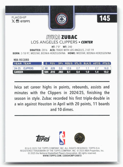 2025-26 Topps #145 Ivica Zubac
