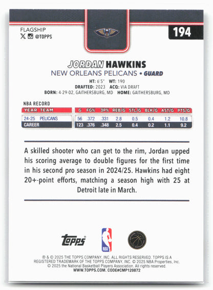 2025-26 Topps #194 Jordan Hawkins