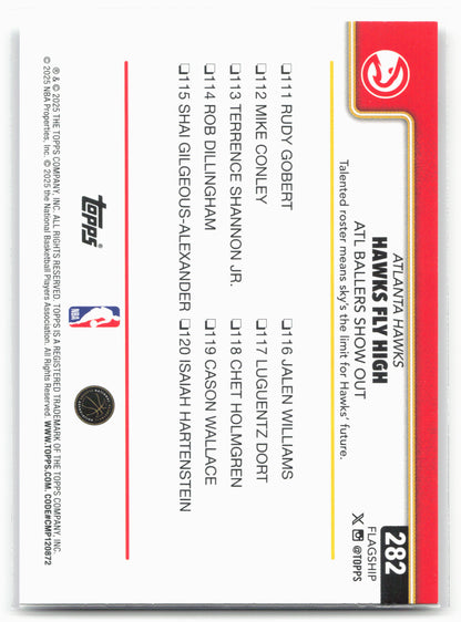 2025-26 Topps #282 Hawks Fly High: ATL Ballers Show Out
