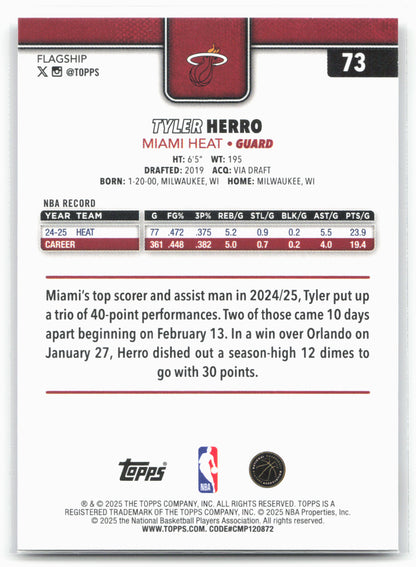 2025-26 Topps #73 Tyler Herro