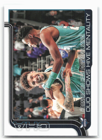 2025-26 Topps #283 Hornets Duo Have Powerful Sting: Duo Shows Hive Mentality