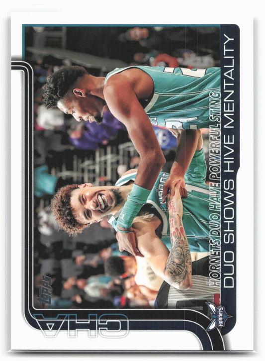2025-26 Topps #283 Hornets Duo Have Powerful Sting: Duo Shows Hive Mentality
