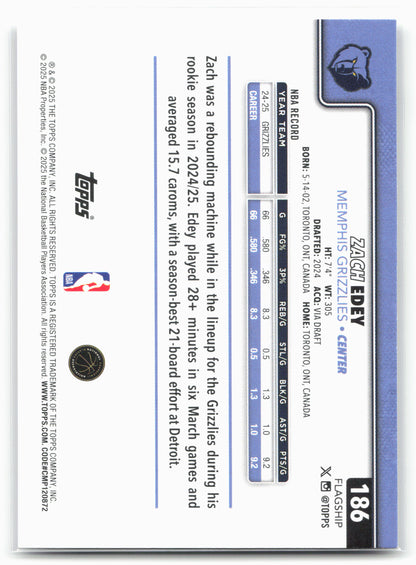 2025-26 Topps #186 Zach Edey