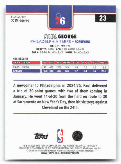 2025-26 Topps #23 Paul George