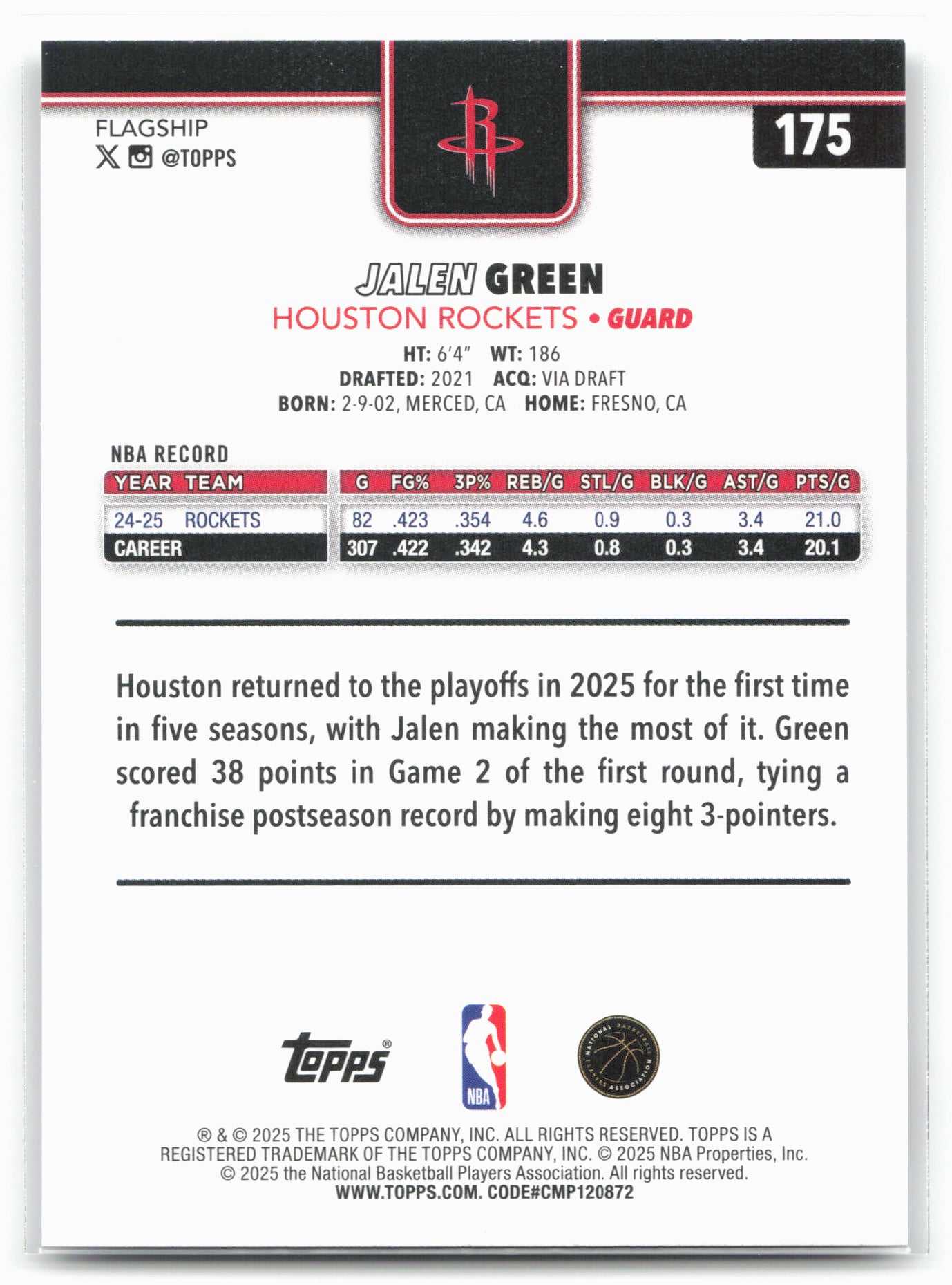 2025-26 Topps #175 Jalen Green