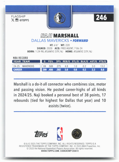 2025-26 Topps #246 Naji Marshall Season Tip Off