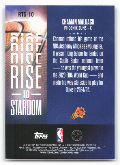 2025-26 Topps #RTS-10 Khaman Maluach Rise to Stardom