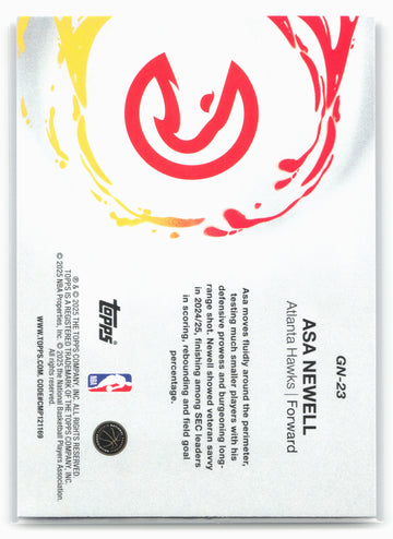 
2025-26 Topps #GN-23 Asa Newell Generation Now