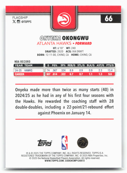 2025-26 Topps #66 Onyeka Okongwu