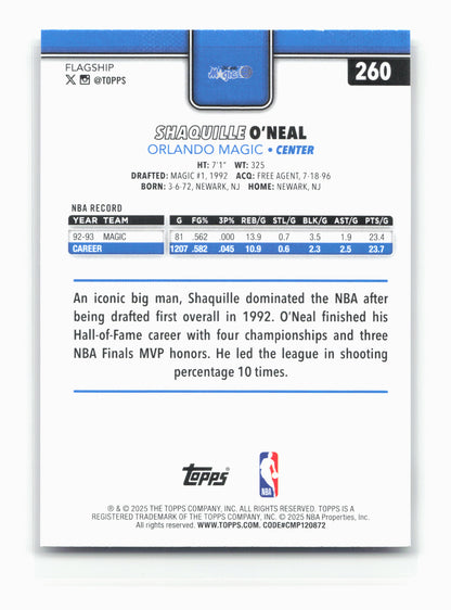 2025-26 Topps #260 Shaquille O'Neal
