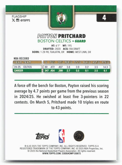 2025-26 Topps #4 Payton Pritchard