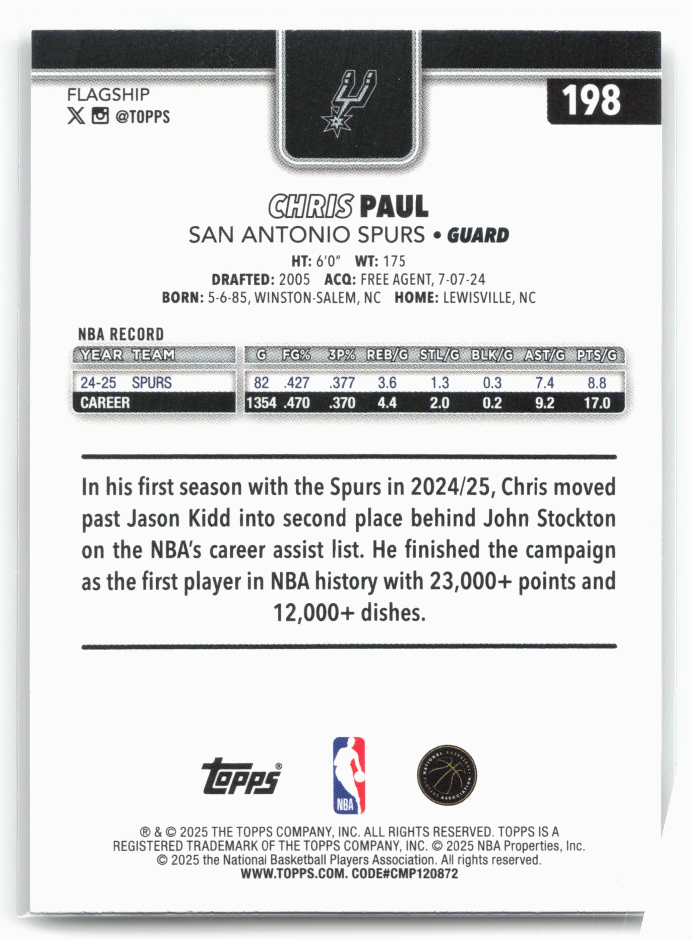 2025-26 Topps #198 Chris Paul