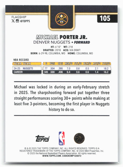 2025-26 Topps #105 Michael Porter Jr.