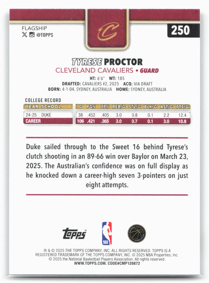 2025-26 Topps #250 Tyrese Proctor