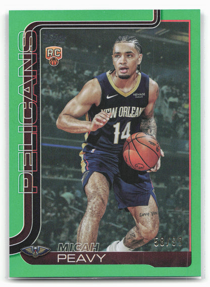 2025-26 Topps #241 Micah Peavy Green Rainbow #/99