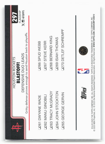 
2025-26 Topps #297 Blastoff!: Defensive Duo Leads
