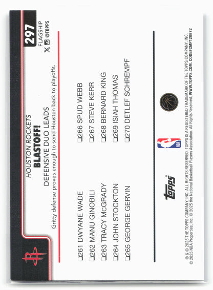 2025-26 Topps #297 Blastoff!: Defensive Duo Leads