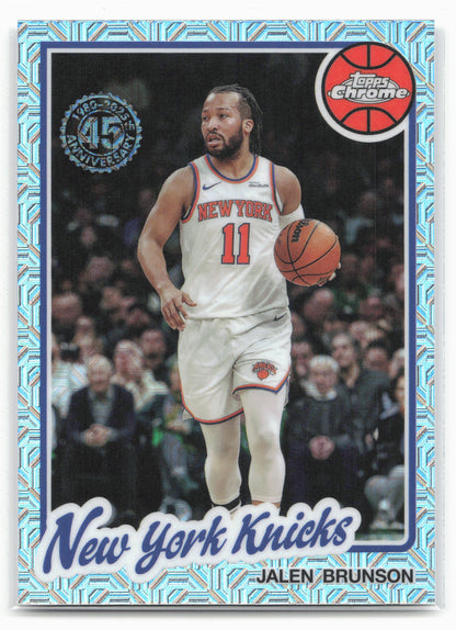 2025-26 Topps #TC-JBR Jalen Brunson 1980-81 Topps Chrome Basketball