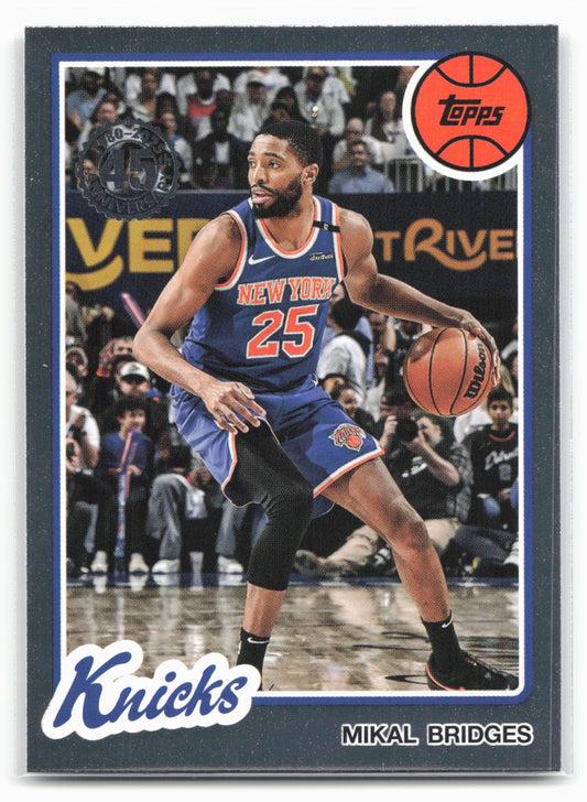 2025-26 Topps #80BK-38 Mikal Bridges 1980-81 Topps Basketball