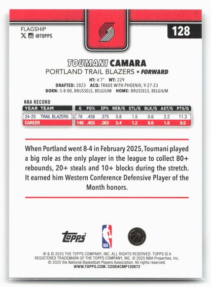 2025-26 Topps #128 Toumani Camara