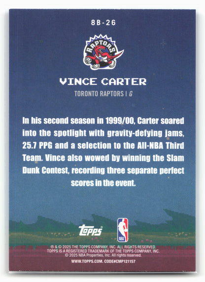 2025-26 Topps #8B-26 Vince Carter 8-Bit Ballers