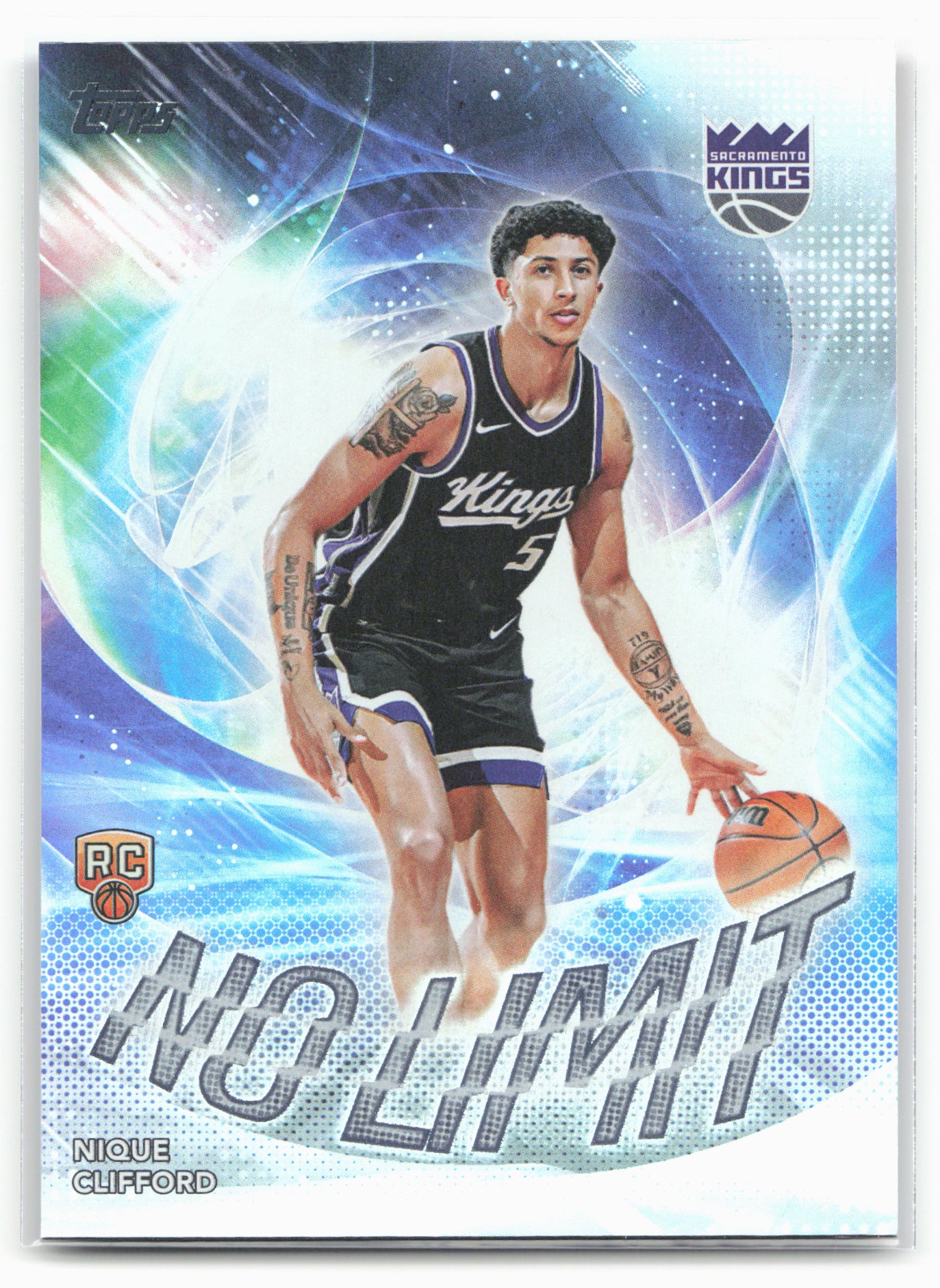 2025-26 Topps #NL-24 Nique Clifford No Limit Rainbow Foilboard