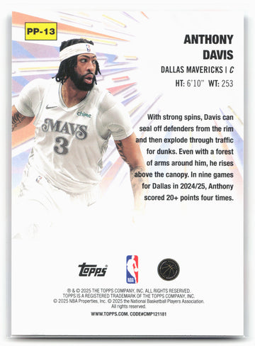 
2025-26 Topps #PP-13 Anthony Davis Power Players