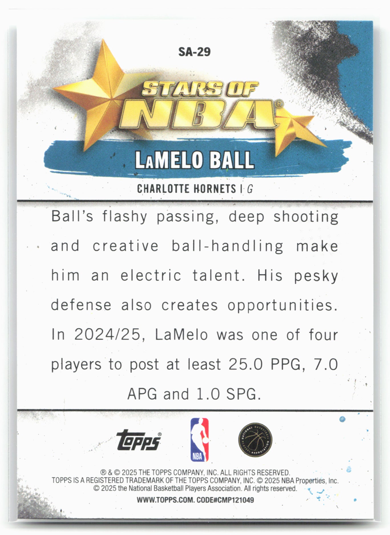 2025-26 Topps #SA-29 Lamelo Ball Stars of the NBA