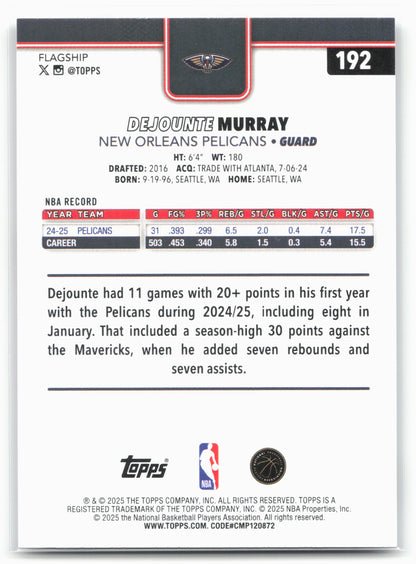 2025-26 Topps #192 Dejounte Murray