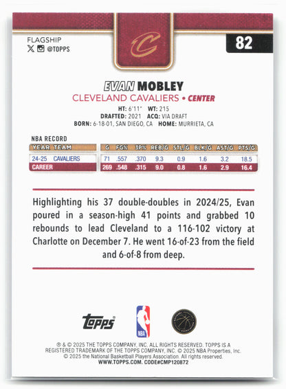 2025-26 Topps #82 Evan Mobley