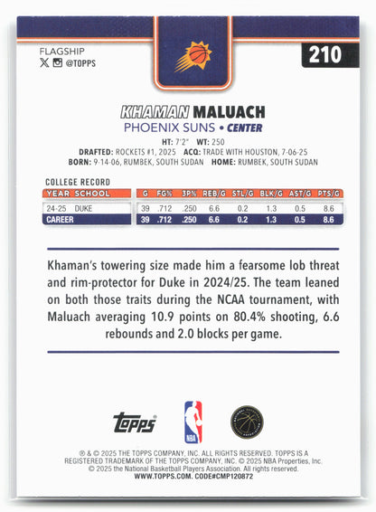 2025-26 Topps #210 Khaman Maluach